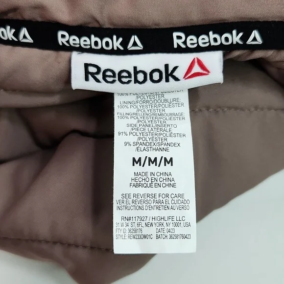 Reebok Getaway Deep Taupe Quilted Outdoor Vest (M) - Picture 13 of 16